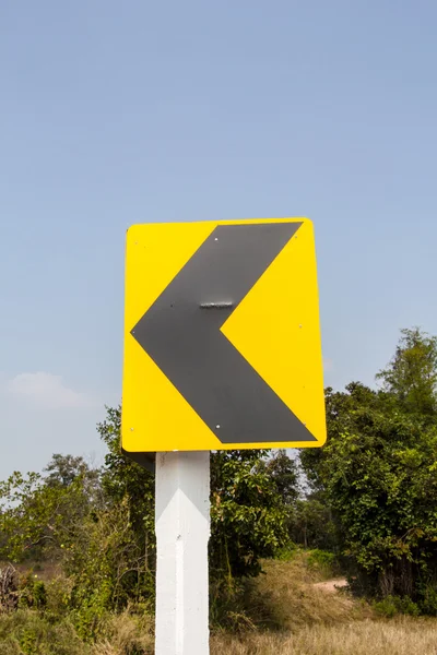 Road Signs warn Drivers for Ahead Dangerous Curve — Stock Photo, Image