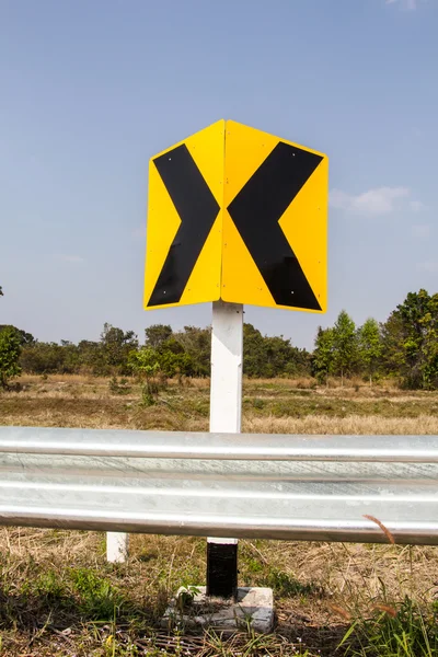 Road Signs warn Drivers for Ahead Dangerous Curve — Stock Photo, Image