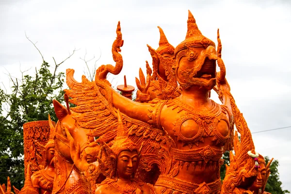 Candle wax carving Thai style — Stock Photo, Image