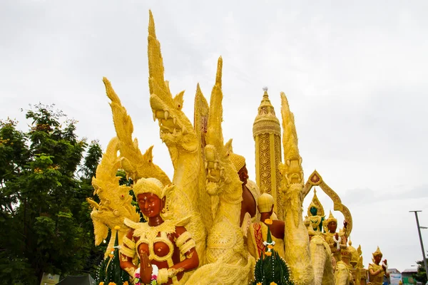 Фестиваль свечей Ubonratchathani — стоковое фото