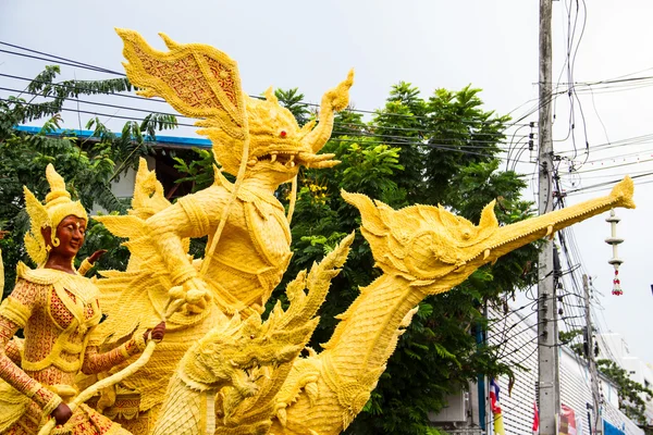 Kaars festival ubonratchathani, thailand — Stockfoto