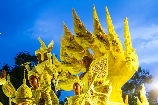 Kaars festival ubonratchathani — Stockfoto