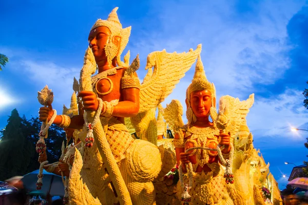 Candle festival Ubonratchathani — Stock Photo, Image