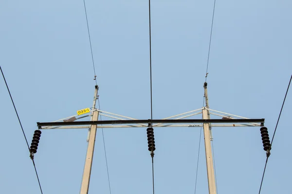 Línea de transmisión de potencia — Foto de Stock