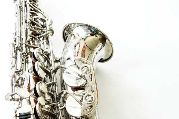 Fragment of a saxophone — Stock Photo, Image