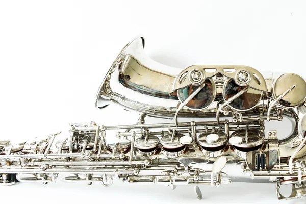 Fragment van een saxofoon — Stockfoto