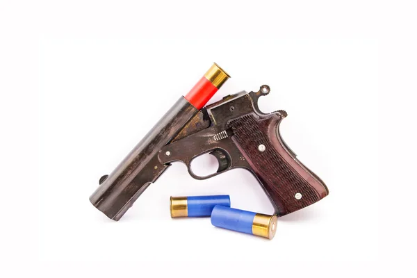 Short shotgun with shell — Stock Photo, Image