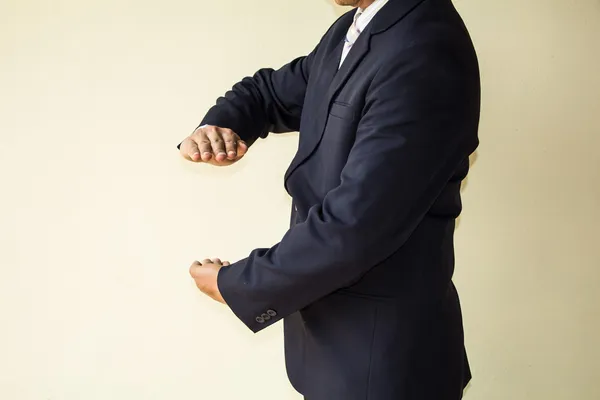 Businessman showing hand sign — Stock Photo, Image