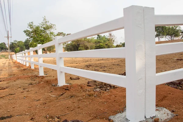 White Fence Close View — Stock Photo, Image
