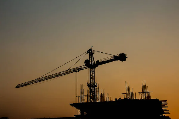 Construction Cranes Crane Background City — Stock Photo, Image