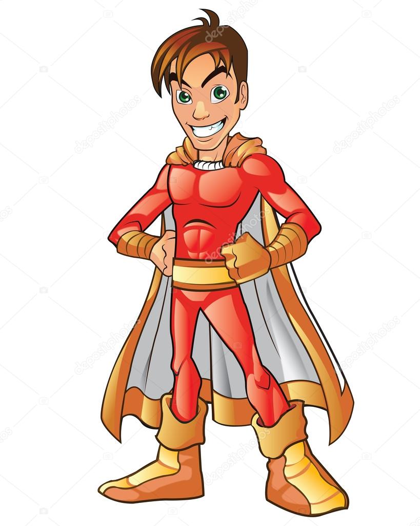 Orange Super Hero Boy