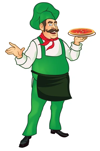 Homem da pizza —  Vetores de Stock