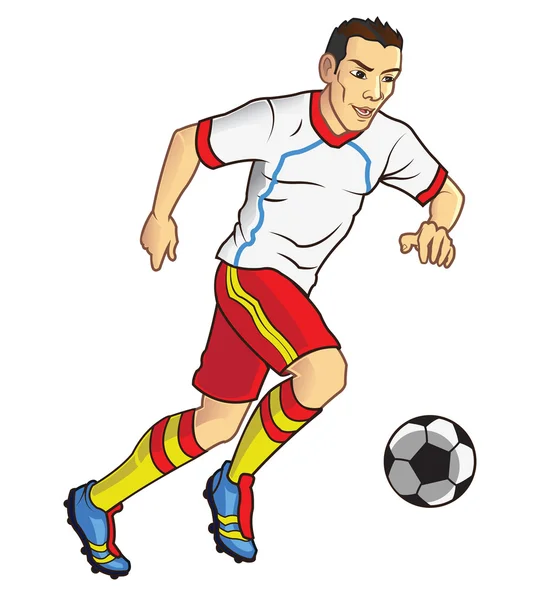 Jugador de fútbol — Vector de stock