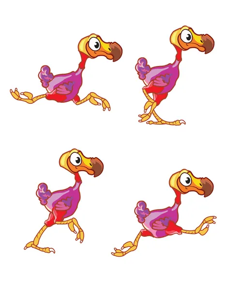 Courir Dodo Sprite — Image vectorielle