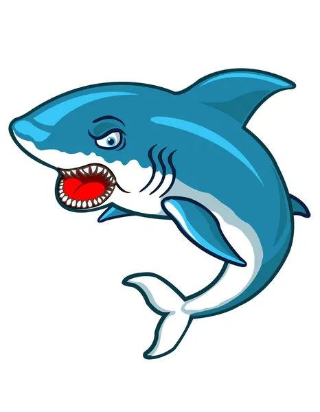 Angry Shark — Stock Vector