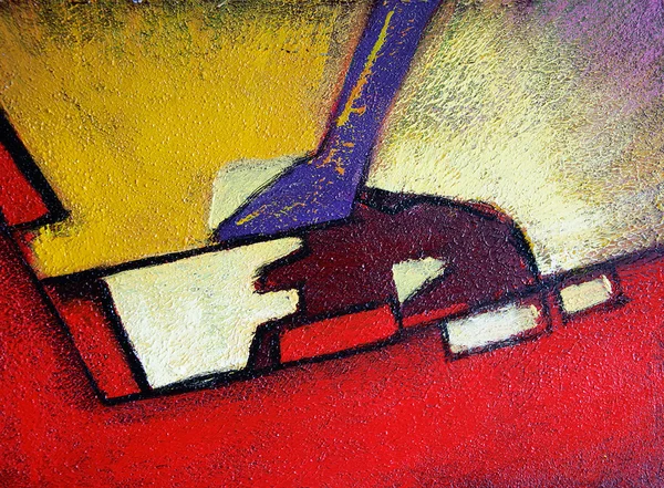 Tuval üzerine yağlı boya doku soyut