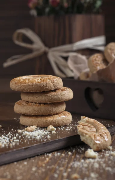 Vizualizare laterală de închidere a cookie-urilor — Fotografie, imagine de stoc