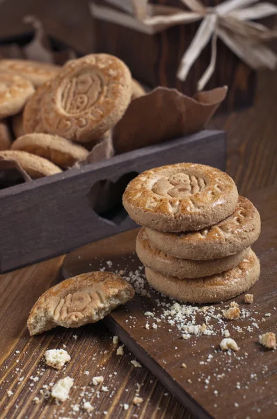 Primo piano della pila di biscotti — Foto Stock