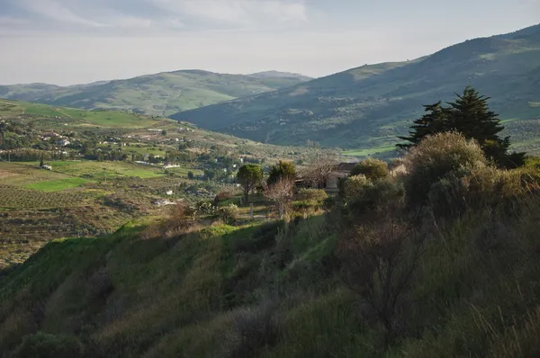 Hills and valleys of Sicily — Stock Photo, Image