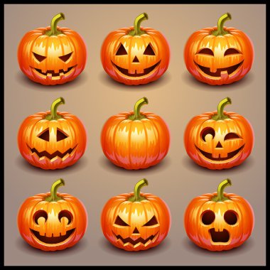 Set pumpkins for Halloween
