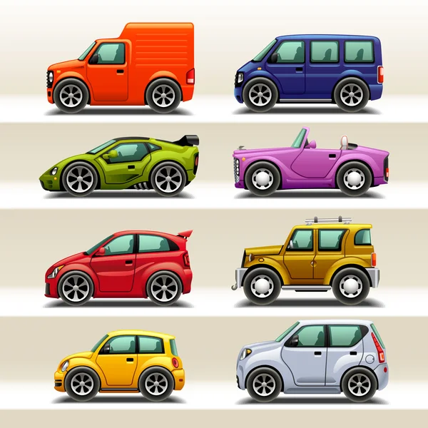 Ensemble icône de voiture — Image vectorielle