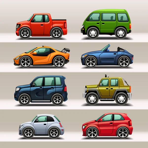 Car icon set — Stock Vector