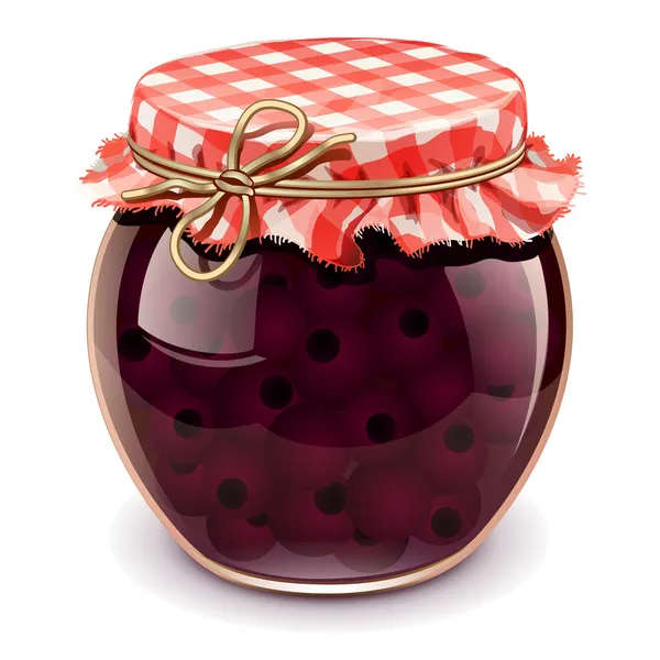 Cherry jam — Stock Vector