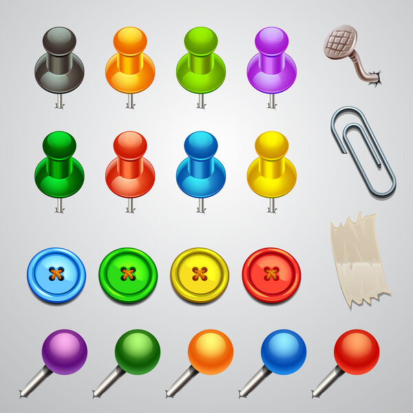 Colorful push pin