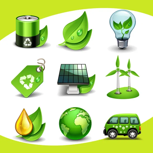 Ecology icons — Stock Vector