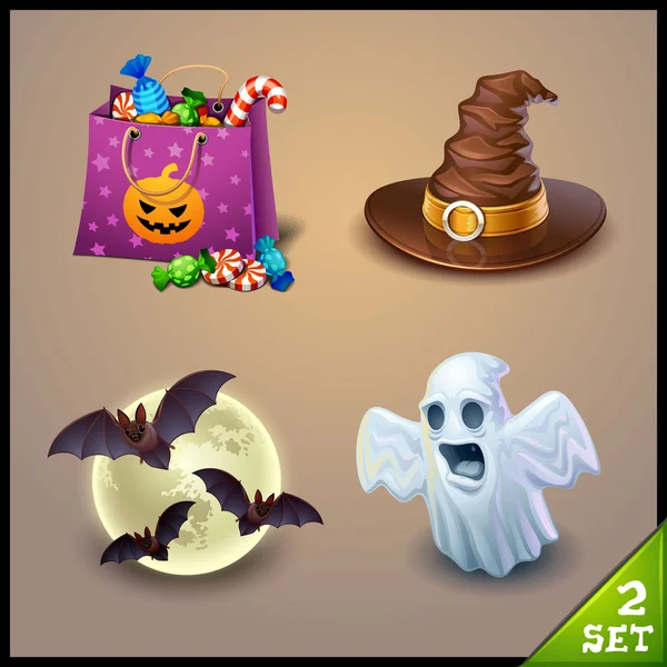 Halloween icons-set — Stockvector