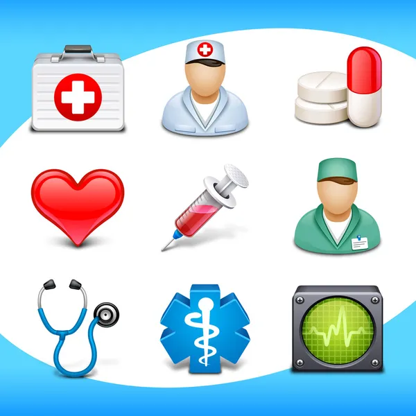 Iconos médicos — Vector de stock