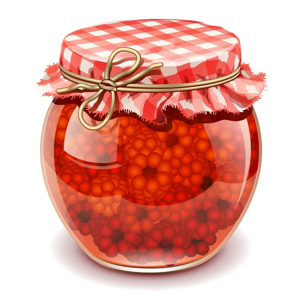 Raspberry jam — Stock Vector