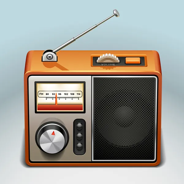 Retro radio ikona — Wektor stockowy