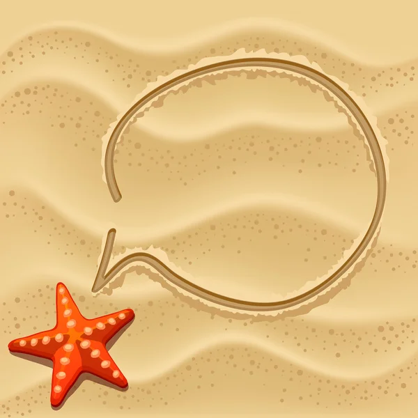 Sand speech bubble — Stock Vector