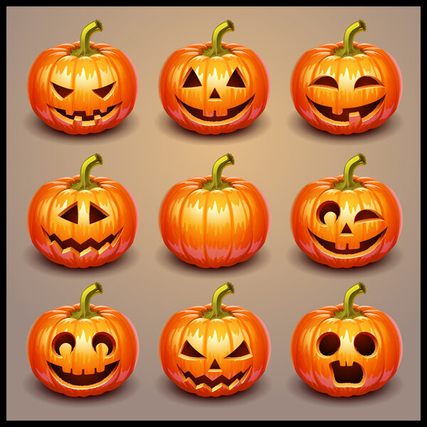 Set pumpkins for Halloween