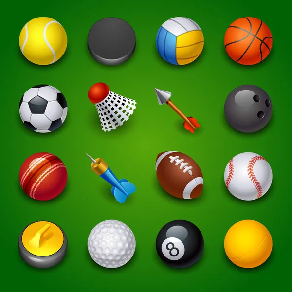 Iconos deportivos — Vector de stock