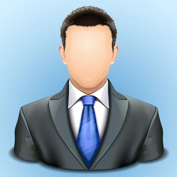 Ícone de usuário do homem em terno de negócios — Vetor de Stock