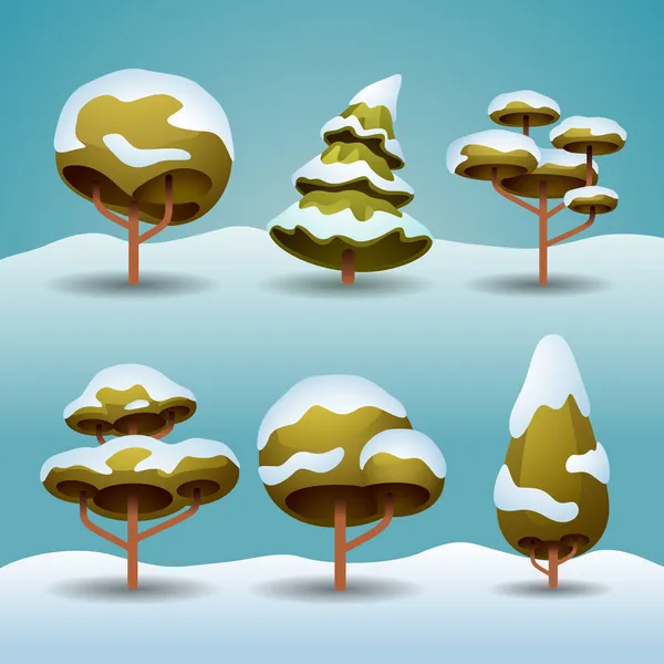 Winter bomen — Stockvector
