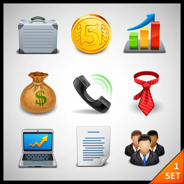 Business icons - set — Stock Vector
