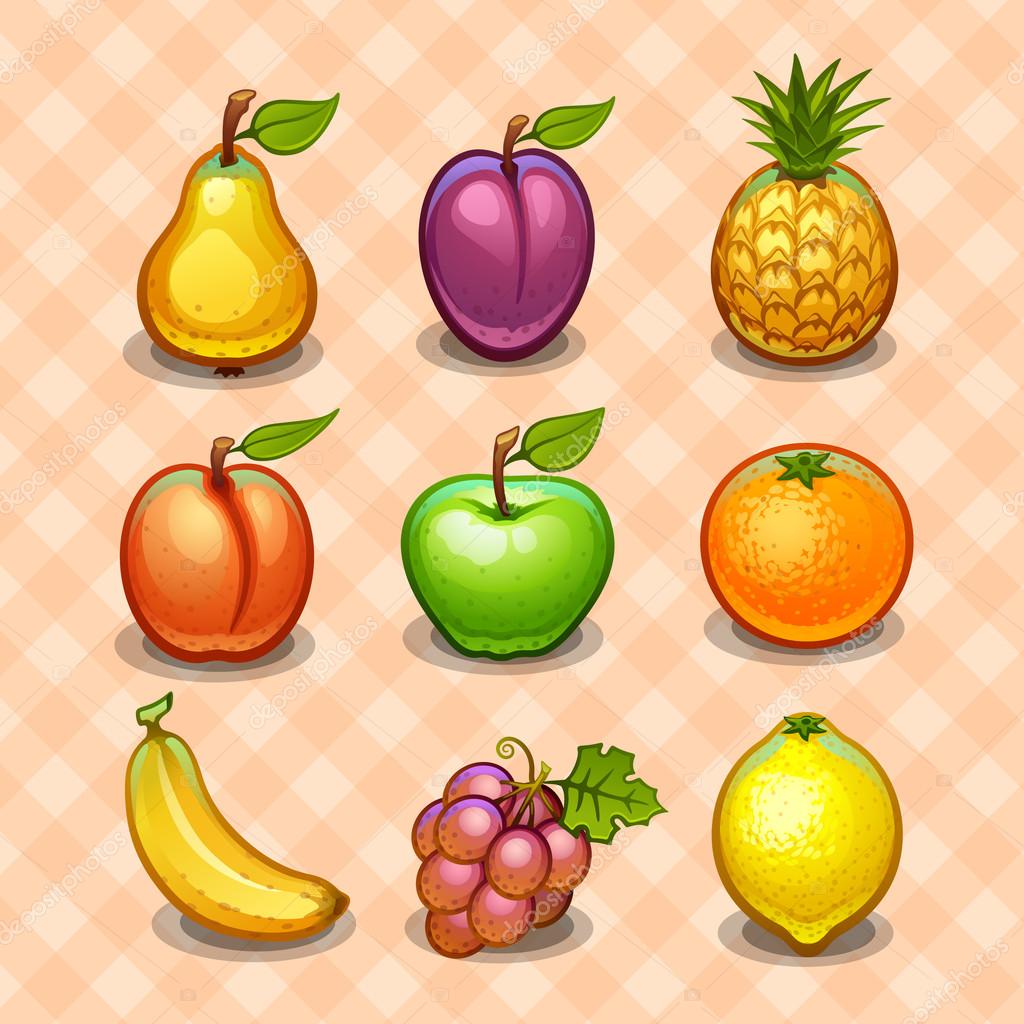 Set of fruits