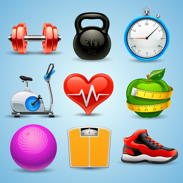 Fitness icon set