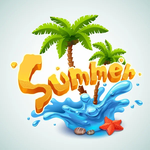 Ilustración de verano — Vector de stock