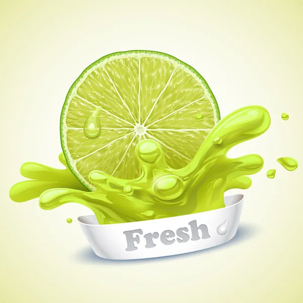 Juicy lime — Stock Vector