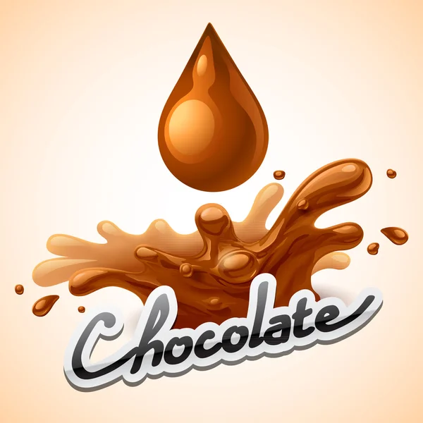 Hete chocolade splash — Stockvector