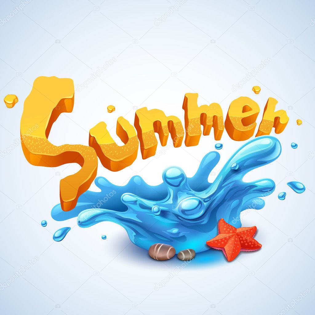 Summer Water Splash Clip Art
