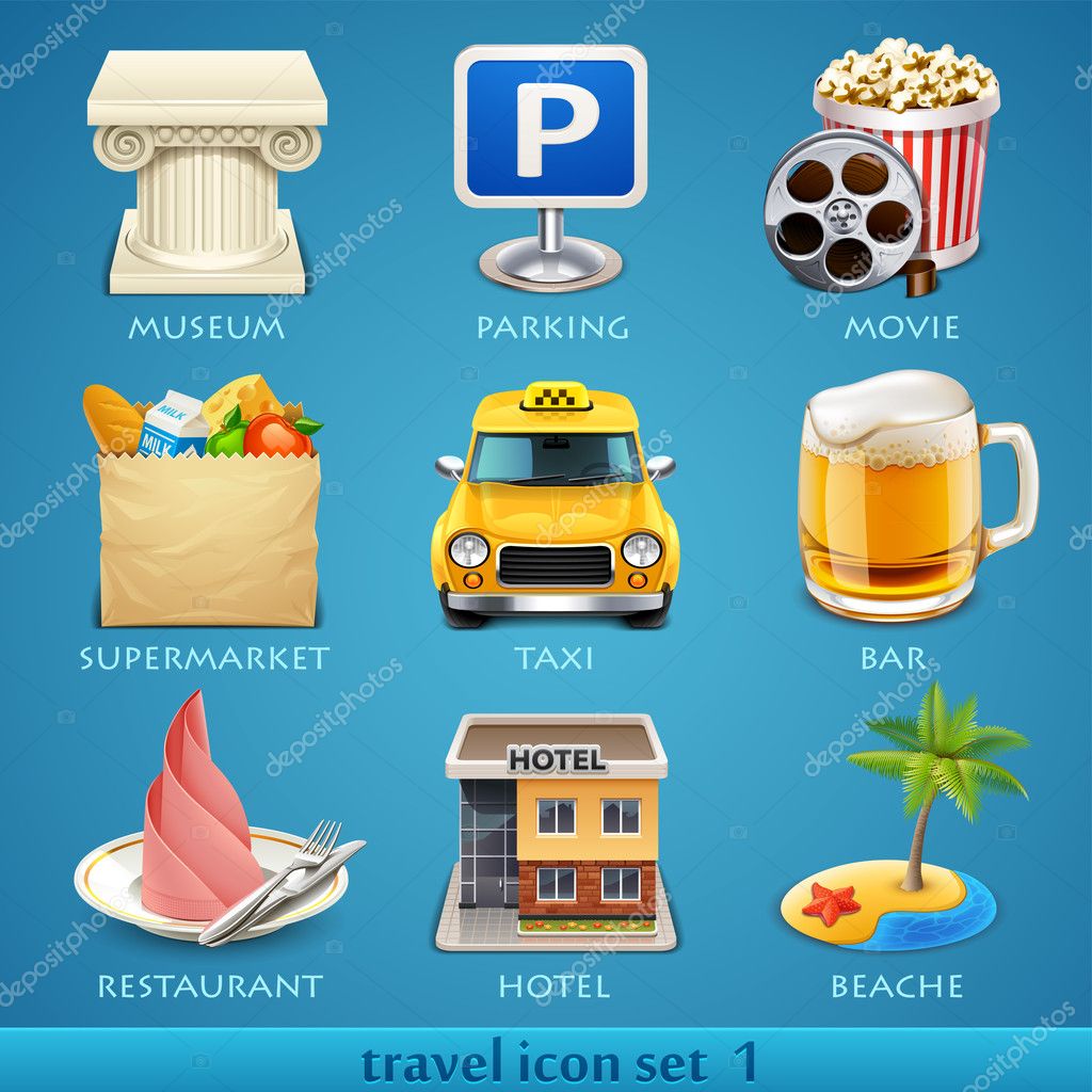 Travel icon set-1