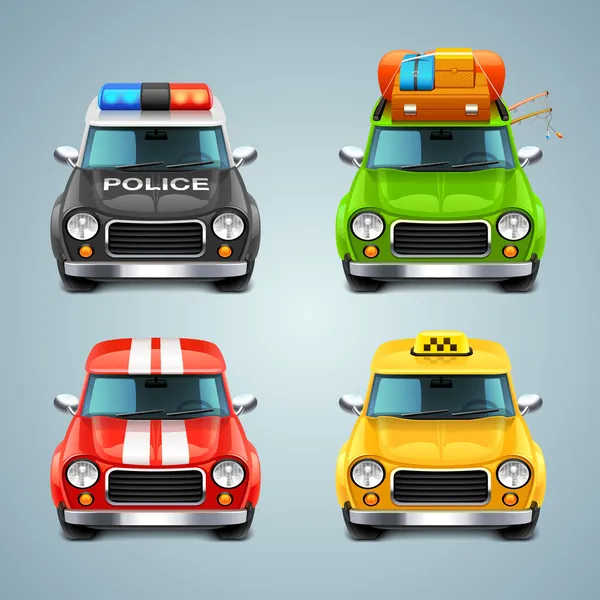 Vector coche icono conjunto — Vector de stock