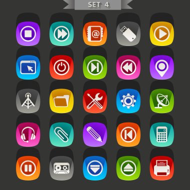 düz Icons set 4
