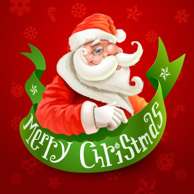 Noel Baba 'yla Noel kartı.