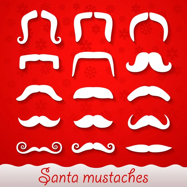 Santa mustascher — Stock vektor